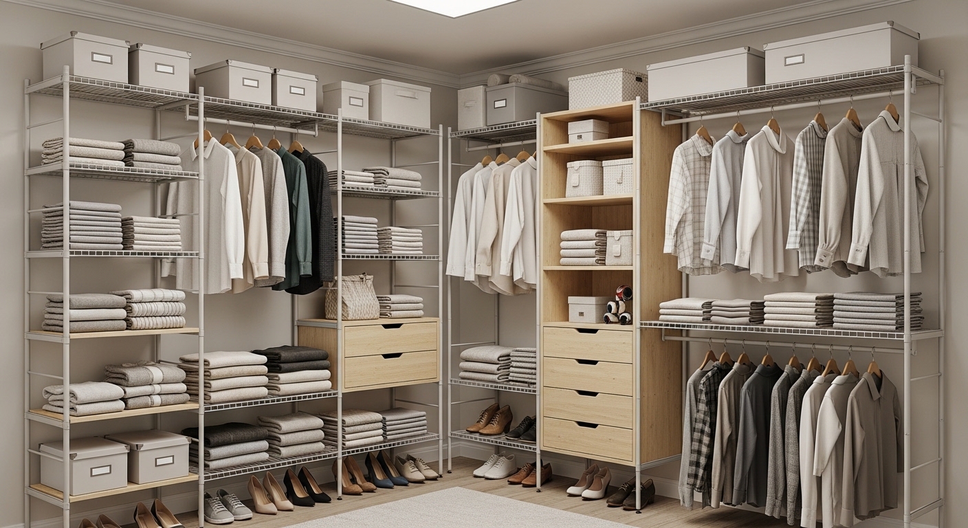 Top 5 Closet Organizer Systems for Small Closets (No-Waste Space, Real Stability, Zero “Pile of Clothes”)